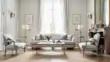 French Style Dining Room with Marble and Wood