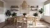 Natural Dining Room in Warm Tones