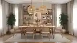 Elegant Dining Room with Wood Accents