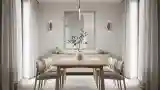 Dining Room with Wood and Textures