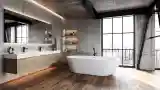Loft Bathroom with Concrete