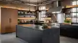 Industrial Kitchen with Wood and Steel