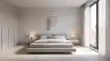 Minimalist Master Bedroom in Grays