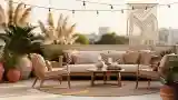 Bohemian Terrace with Wood and Rattan