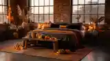 Industrial Bedroom with Warm Glow