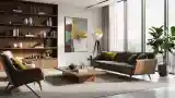 Modern Lounge with Wood and Art