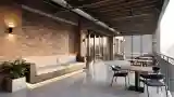 Industrial Terrace with Concrete and Brick