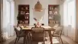 Elegancka Jadalnia z Włóknistymi Motywami