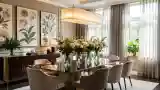 Glamorous Dining Room with Gold Accents