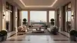 Sofa na tarasie z widokiem