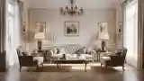 Grand Salon with Velvet Sofa