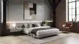 Lodżowy Pokój Senny z Betonem i Cegłą