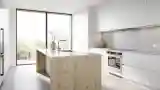 Minimalistna Kuchnia z Drewnem