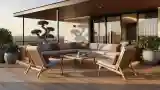 Two-Level Terrace in Mid Century Modern Style