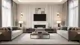 Living Room with Marble and Wood