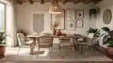Boho Dining Room with Natural Textures
