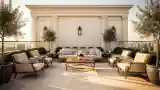 Wysoki taras klasyczny z elegancją