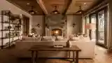 Luxurious Living Room with Fireplace