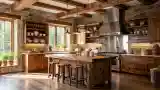 Rustic Kitchen with Warm Materials