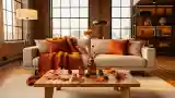 Loft Living Room with Warm Lighting