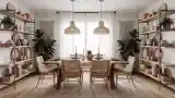 Elegancka Jadalnia z Rattanem