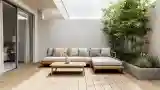 Drewniany Balkon z Zenowym Odczuciem