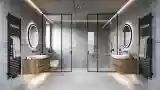 Industrial Bathroom with Concrete and Wood