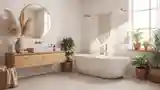 Boho łazienka z naturalnymi teksturami