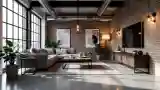 Industrial Living Room Elegance