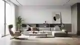 Salon z elegancją minimalistyczną