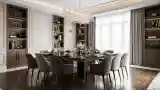 Elegancki Salon Jadalny z Marmurem