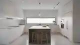 Minimalistna Kuchnia z Ciemnym Drewnem