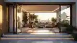Sofa na tarasie z widokiem