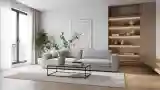 Skandynawski Salon z Drewnem