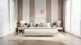 Sufit drewniany w eleganckim sypialni