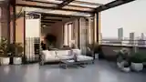 Loft Terrace with Concrete and Steel