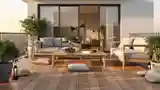 Terasa Japandi z Drewnem i Zen