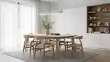 Modern Dining Room with Wood Accents