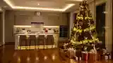 Glamorous Kitchen with Christmas Tree