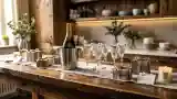 Rustic Kitchen with Wood and Silver