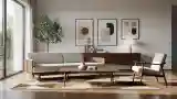 Sunlit Mid-Century Modern Living Room