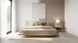 Japandi Bedroom with Wood and Line
