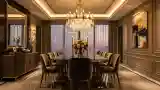 Marble and Gold Dining Room