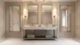 Minimalist Luxury Bathroom with Marble