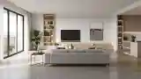 Minimalist Living Room in Wood Elegance