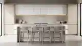 Minimalist Kitchen with Warm Wood