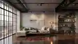 Minimalist Industrial Living Room