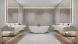 Minimalist Bathroom in Marble