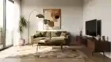 Sunlit Mid-Century Modern Living Room