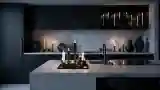 Minimalist Kitchen in Black Tones